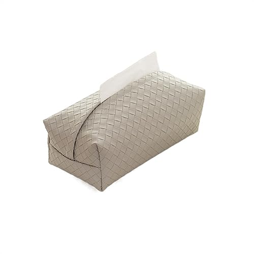 Modern Taschentuchboxen for Zuhause, PU-Leder, gewebte Taschentuchbox, Papiertüte, modernes, einfaches Wohnzimmer, wasserdichte Taschentuchbox, luxuriös Tischplatte(C) von CJHFR472SG
