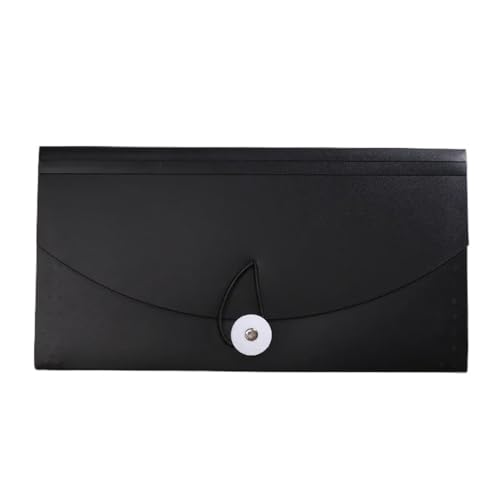 Ordner Organizer 13 Taschen, Karten- und Tickethalter, Organizer, Bürobedarf, B6 PP-Aktenordner, Dokumententasche, Quittungsdatei, Erweiterungsbrieftasche, Rechnungsordner Bürobedarf(Schwarz) von CJHFR472SG