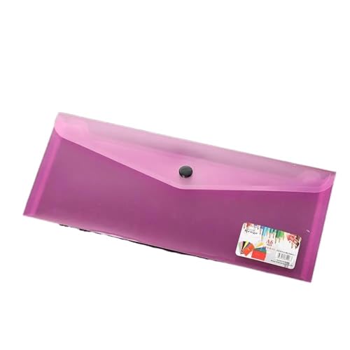 Ordner Organizer 25,5 * 13 cm Briefpapier-Umschlag-Aufbewahrungstasche Kunststoff-Dokumententasche mit Druckknopf Transparente gefrostete Dateiordner Bürobedarf Bürobedarf(Red) von CJHFR472SG