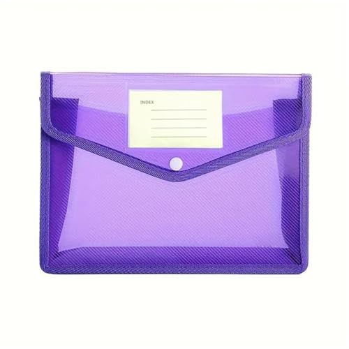 Ordner Organizer A4 Transparente Aufbewahrungs- und Organisationstaschen, Aktenaufbewahrungstaschen, Ordner, mit Etiketten Bürobedarf(Purple) von CJHFR472SG