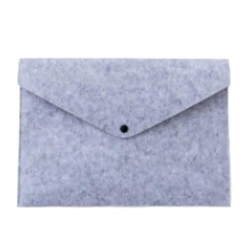 Ordner Organizer Hochwertiger A4-Umschlag mit großem Fassungsvermögen, Filzordner, verschleiertes Knopfdesign, Dokumententasche, Büro-Datei-Organizer-Tasche Bürobedarf(Grigio) von CJHFR472SG