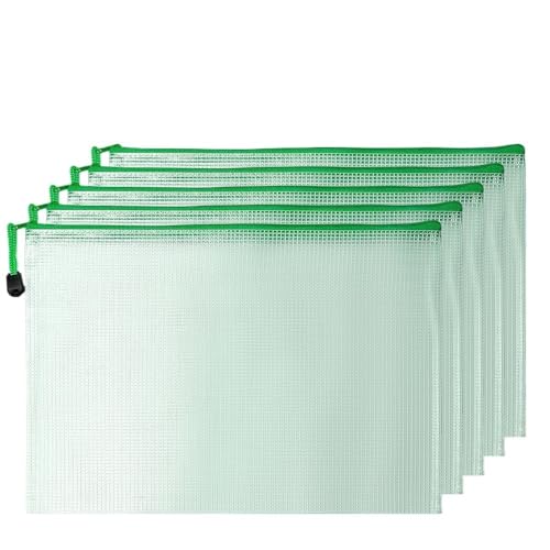 Ordner Organizer Organizer-Ordner, PVC-Beutel, Papieraufbewahrung, Büro-Organisatoren, Dokument, Schreibwaren, Aufbewahrungsordner, Dateiordner, Reißverschluss-Datei Bürobedarf(Green) von CJHFR472SG