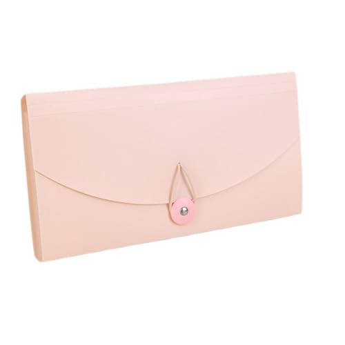 Ordner Organizer Quittungsorganbeutel-Ordner, Rechnungsaufbewahrung, Rechnungsordner, Aktentasche, mehrschichtig, große Klassifizierung, Informationsbeutel, Dokument Bürobedarf(Pink) von CJHFR472SG