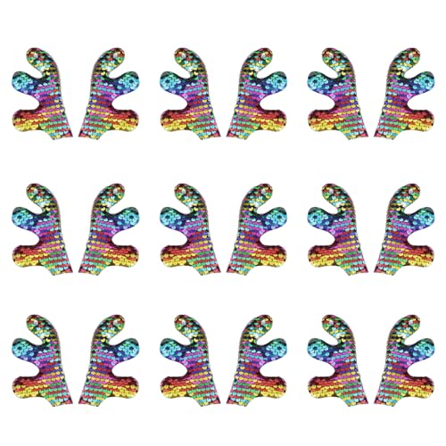 Glitzer-Geweih Mini Rentier Hirsch Hörner Verzierungen Elch Tiere Horn Charms Weihnachten Stirnband Dekoration für Haarschmuck Handwerk 10 Paar von CJKDXDH