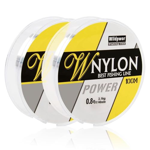 0.14 MM Nylonfaden Transparent Reißfest 2 * 100 m Monofilament-Nylonschnur für DIY, Angel, Basteln und Dekoration von CJMUQHEHH