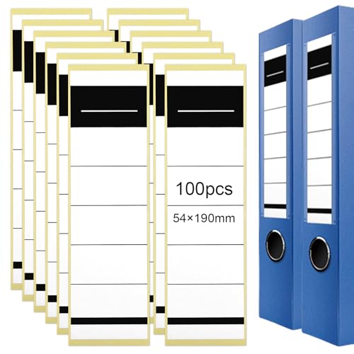 100 Stück Ordnerrücken Selbstklebend, 54 x 190mm Ordner Etiketten Selbstklebend Schmal, Rückenschilder Ordner Ordneretiketten für 8 cm Ordner Aktenordner, Ordnerrücken Aufkleber für Büro & Schule,Weiß 100 Stück Ordnerrücken Selbstklebend, 54 x 190mm Ordner Etiketten Selbstklebend Schmal, Rückenschilder Ordner Ordneretiketten für 8 cm Ordner Aktenordner, Ordnerrücken Aufkleber für Büro & Schule,Weiß von CJMUQHEHH