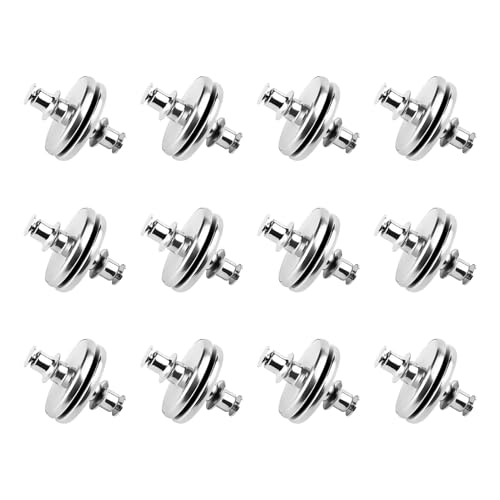 12 Paare Magnetische Gardinenhalter, Vorhang Magnete mit Dornschließe, Gardinen Klammern Zubehör, Raffhalter für Duschvorhang Magnet, Vorhang Zubehör für Wohnzimmer, Schlafzimmer, Büro (Silber) von CJMUQHEHH