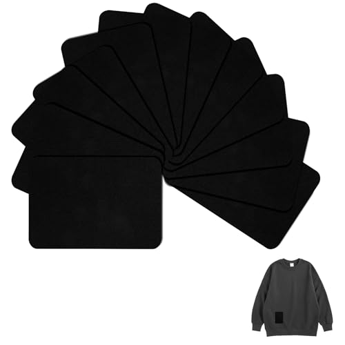 12 Stück Flicken zum Aufbügeln on Repair Patch, Patches Klett 100% Baumwolle Bügelflicken Kinder,Patches zum Aufbügeln für Daunenjacke Flicken Reparaturset, 4" Aufbügel Patches 7,5 x 10,5 cm, Schwarz 12 Stück Flicken zum Aufbügeln on Repair Patch, Patches Klett 100% Baumwolle Bügelflicken Kinder,Patches zum Aufbügeln für Daunenjacke Flicken Reparaturset, 4" Aufbügel Patches 7,5 x 10,5 cm, Schwarz von CJMUQHEHH