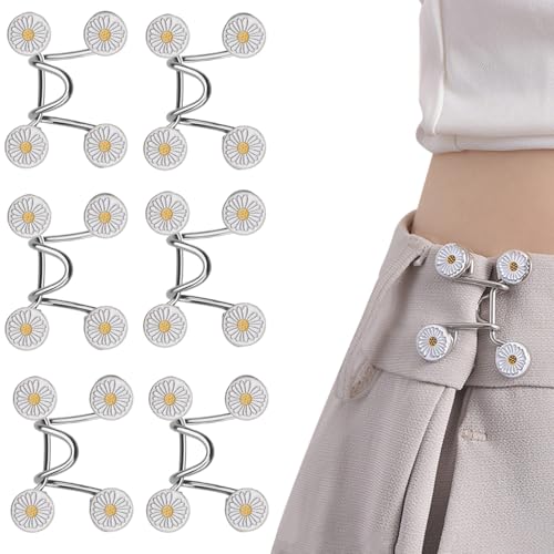 6-Stück Hosenbund Enger Machen, Hosen Enger Machen Clip, Hosenknöpfe für Jeans, Jeans Knöpfe Ohne Nähen, Hosen Verkleinern Clip, Waist Pins Verstellbar, Kleider Rock Tightener 6-Stück Hosenbund Enger Machen, Hosen Enger Machen Clip, Hosenknöpfe für Jeans, Jeans Knöpfe Ohne Nähen, Hosen Verkleinern Clip, Waist Pins Verstellbar, Kleider Rock Tightener von CJMUQHEHH