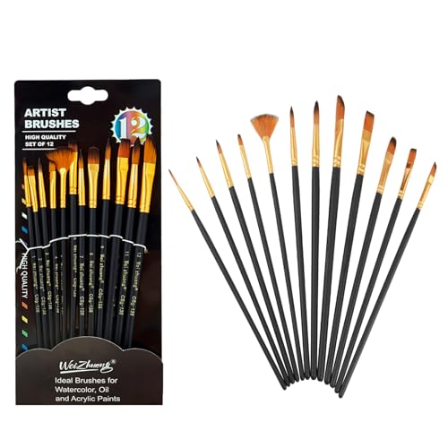Aquarell Pinsel Set, 12 Stück Watercolor Brush Künstlerpinsel Set, Acrylpinsel-Set Mit Feinen Borsten, Kinder-Makeup-Pinselset, Für Fasching, Carnival, Partys, Auch Für Kunstanfänger Geeignet Aquarell Pinsel Set, 12 Stück Watercolor Brush Künstlerpinsel Set, Acrylpinsel-Set Mit Feinen Borsten, Kinder-Makeup-Pinselset, Für Fasching, Carnival, Partys, Auch Für Kunstanfänger Geeignet von CJMUQHEHH