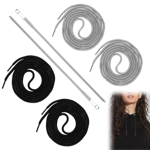 CJMUQHEHH 4 Stück Kordel für Jogginghose Kordelband, 160cm Jogginghose Kordelband mit Kordelzug mit Durchziehnadel Polyester Kordel für Hoodies, Jacken, Sweatshirts, Schwarz & Grau Hosenband CJMUQHEHH 4 Stück Kordel für Jogginghose Kordelband, 160cm Jogginghose Kordelband mit Kordelzug mit Durchziehnadel Polyester Kordel für Hoodies, Jacken, Sweatshirts, Schwarz & Grau Hosenband von CJMUQHEHH