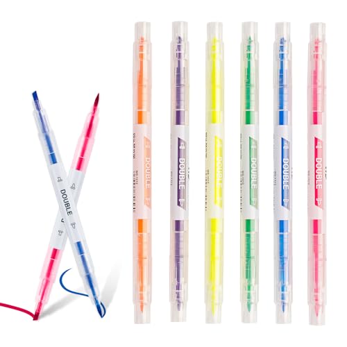 CJMUQHEHH 6 PCS Textmarker Set, Bibel Marker Stifte, Doppelseitiger Textmarker Highlighter Pen, für Hervorheben von Tagebüchern, Notizbüchern, Bibeln und anderen Papierbüchern in der Schule, im Büro CJMUQHEHH 6 PCS Textmarker Set, Bibel Marker Stifte, Doppelseitiger Textmarker Highlighter Pen, für Hervorheben von Tagebüchern, Notizbüchern, Bibeln und anderen Papierbüchern in der Schule, im Büro von CJMUQHEHH