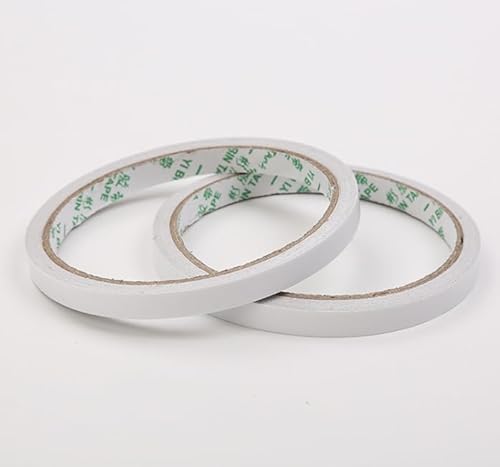 Doppelseitiges Klebeband Dünn 6 Rollen, Selbstklebendes Weißes Klebeband für Basteln, Nähen, Scrapbooking, Kartenherstellung, Geschenkverpackung, DIY Projekte, 6 mm x 10 m, Stark und Einfach Abzureiße Doppelseitiges Klebeband Dünn 6 Rollen, Selbstklebendes Weißes Klebeband für Basteln, Nähen, Scrapbooking, Kartenherstellung, Geschenkverpackung, DIY Projekte, 6 mm x 10 m, Stark und Einfach Abzureiße von CJMUQHEHH