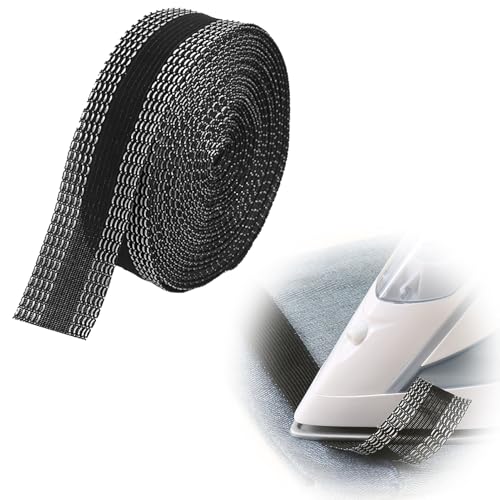 Klebeband Selbstklebende Saumband, Kleidung AufbüGeln Kleidung,Kleiderzieh-Seitenaufkleber, Universell Selbstklebend, Freischneidend, HosenöFfnungs-BüGelband, Shorts-FüßE Aufkleber ( 10M Schwarz ) von CJMUQHEHH