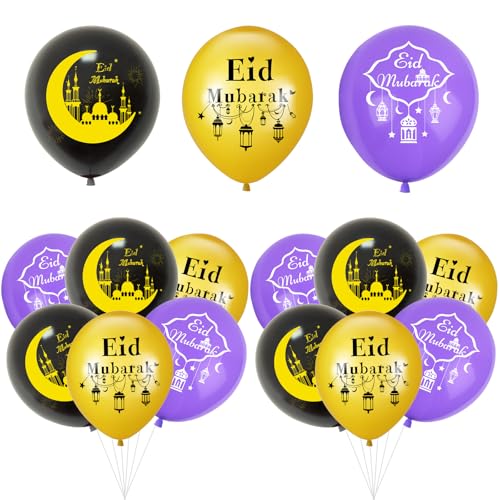 15 Stück Eid Mubarak Luftballons, Ramadan Mubarak Ballons, Ramadan Latex Ballon, Eid Mubarak Dekorationen Set, Eid Mubarak Latexballon für muslimische Dekorationen, Partys, Häuser, Abende und 15 Stück Eid Mubarak Luftballons, Ramadan Mubarak Ballons, Ramadan Latex Ballon, Eid Mubarak Dekorationen Set, Eid Mubarak Latexballon für muslimische Dekorationen, Partys, Häuser, Abende und von CKCSHI