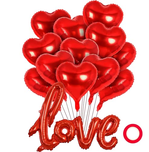 Valentinstag Liebe Ballon Set, Rot Liebe Folienballon, Rot Herz Folienballons, Liebe Brief Text Ballon mit Herz Ballon für Valentinstag Geburtstag Hochzeit Party Jubiläum Dekorationen Valentinstag Liebe Ballon Set, Rot Liebe Folienballon, Rot Herz Folienballons, Liebe Brief Text Ballon mit Herz Ballon für Valentinstag Geburtstag Hochzeit Party Jubiläum Dekorationen von CKCSHI