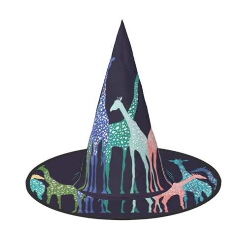 Bunte Giraffen-Fans für Liebhaber, Zauberer-Kostüm-Zubehör, Halloween-Vollhut, geeignet für Party-Rollenspiele, 1 Stück Bunte Giraffen-Fans für Liebhaber, Zauberer-Kostüm-Zubehör, Halloween-Vollhut, geeignet für Party-Rollenspiele, 1 Stück von CKGODGF