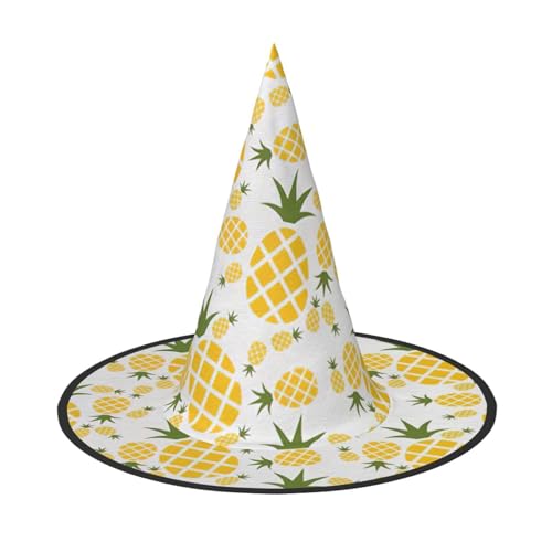 CKGODGF Ananas Druck-Zauberer, Magier-Kostüm-Zubehör, Halloween-Vollhut, geeignet für Party-Rollenspiele, 1 Stück von CKGODGF