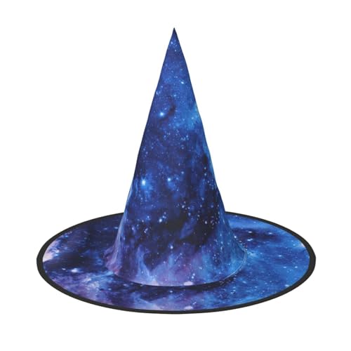 CKGODGF Blauer Galaxie-Druck, Zauberer-Kostüm-Zubehör, Halloween-Vollhut, geeignet für Party-Rollenspiele, 1 Stück CKGODGF Blauer Galaxie-Druck, Zauberer-Kostüm-Zubehör, Halloween-Vollhut, geeignet für Party-Rollenspiele, 1 Stück von CKGODGF