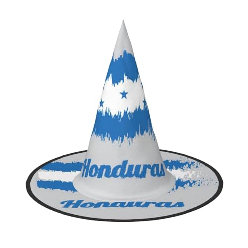 CKGODGF Blauer Honduras-Flaggen-Druck, Zauberer-Kostüm-Zubehör, Halloween-Vollhut, geeignet für Party-Rollenspiele, 1 Stück von CKGODGF