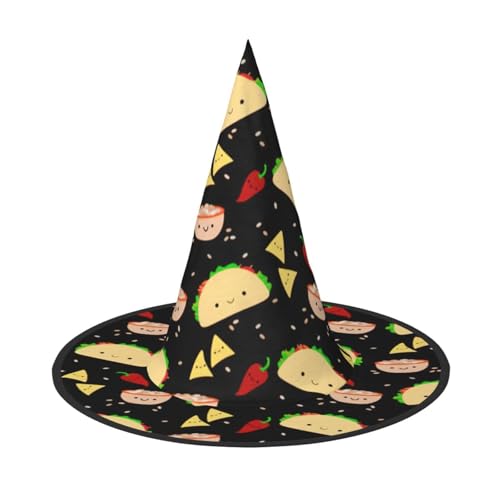 CKGODGF Dienstagsparty-Druck, Zauberer-Kostüm-Zubehör, Halloween-Vollhut, geeignet für Party-Rollenspiele, 1 Stück von CKGODGF