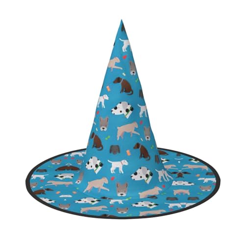 CKGODGF Hundeshow-Druck, Zauberer-Kostüm-Zubehör, Halloween-Vollhut, geeignet für Party-Rollenspiele, 1 Stück von CKGODGF