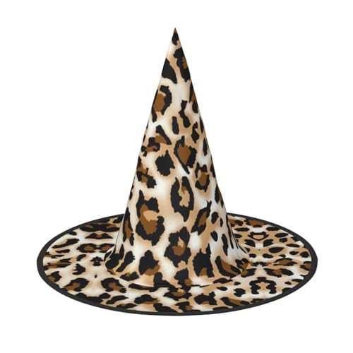 CKGODGF Leopardenmuster, Zauberer-Kostüm-Zubehör, Halloween-Vollhut, geeignet für Party-Rollenspiele, 1 Stück von CKGODGF