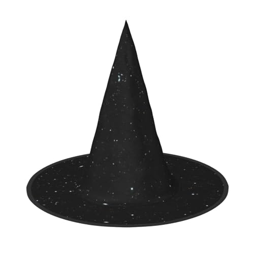 CKGODGF Schwarzer Glitzer-Druck, Zauberer-Kostüm-Zubehör, Halloween-Vollhut, geeignet für Party-Rollenspiele, 1 Stück von CKGODGF