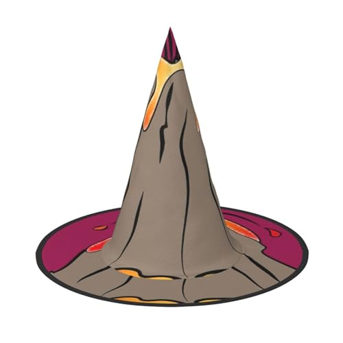 CKGODGF Vulkan-Druck-Zauberer, Magier-Kostüm-Zubehör, Halloween-Vollhut, geeignet für Party-Rollenspiele, 1 Stück von CKGODGF