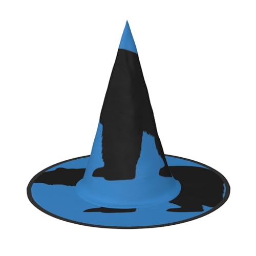 CKGODGF Zauberer mit Bären-Druck, Zauberer-Kostüm-Zubehör, Halloween-Vollhut, geeignet für Party-Rollenspiele, 1 Stück von CKGODGF
