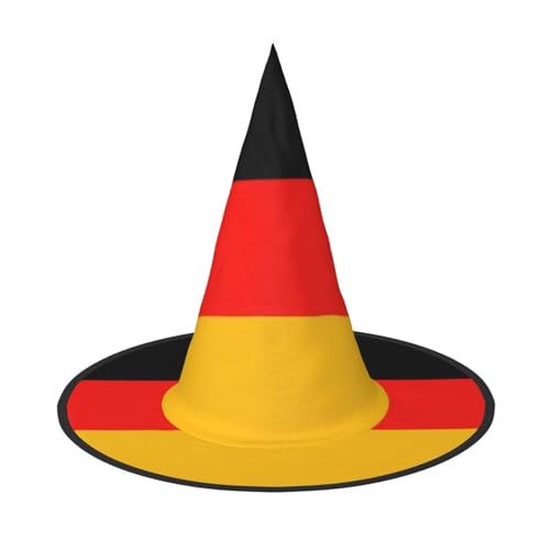 CKGODGF Zauberer mit Deutschland-Flagge, Zauberer-Kostüm-Zubehör, Halloween-Vollhut, geeignet für Party-Rollenspiele, 1 Stück von CKGODGF