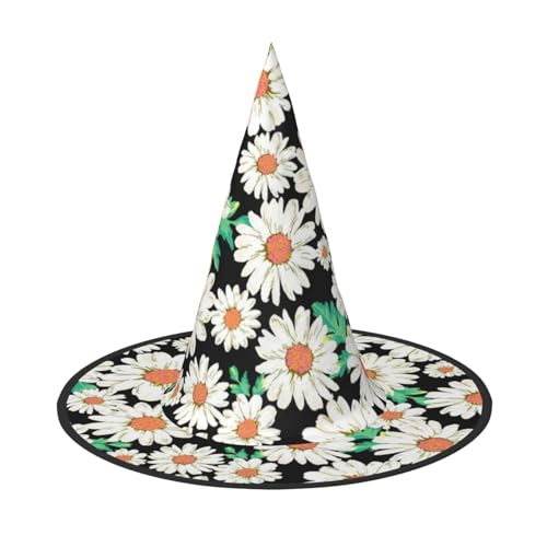CKGODGF Zauberer mit Gänseblümchen-Motiv, Zauberer-Kostüm-Zubehör, Halloween-Vollhut, geeignet für Party-Rollenspiele, 1 Stück von CKGODGF