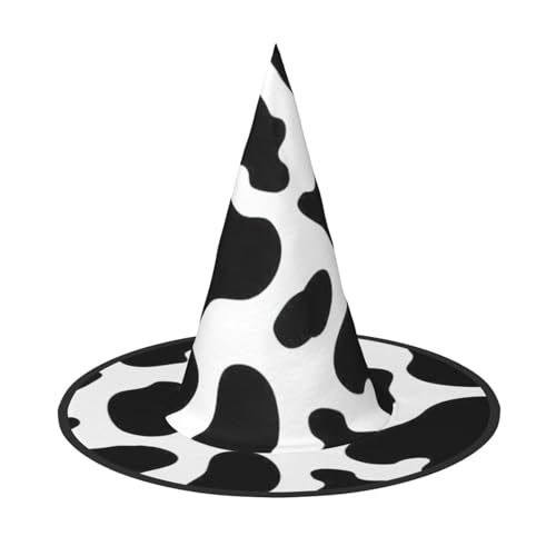 CKGODGF Zauberer mit Kuh-Punktdruck, Zauberer-Kostüm-Zubehör, Halloween-Vollhut, geeignet für Party-Rollenspiele, 1 Stück von CKGODGF