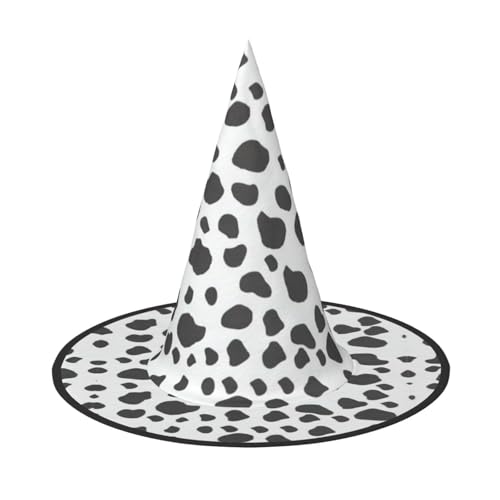 CKGODGF Zauberer mit Kuhdruck, Zauberer-Kostüm-Zubehör, Halloween-Vollhut, geeignet für Party-Rollenspiele, 1 Stück von CKGODGF