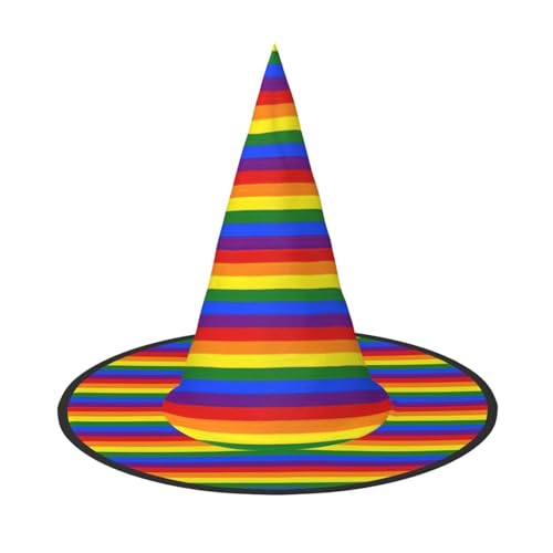 CKGODGF Zauberer mit Regenbogen-Muster, Zauberer-Kostüm-Zubehör, Halloween-Vollhut, geeignet für Party-Rollenspiele, 1 Stück CKGODGF Zauberer mit Regenbogen-Muster, Zauberer-Kostüm-Zubehör, Halloween-Vollhut, geeignet für Party-Rollenspiele, 1 Stück von CKGODGF