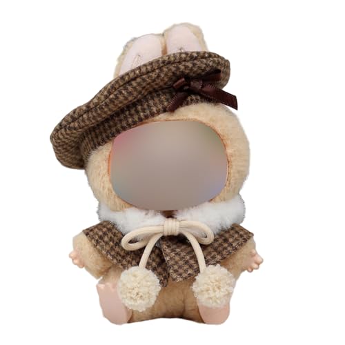 3 Stück Kleidung für Puppe, Puppenkleidung für 17cm Puppe Plüsch, 3 PCS Set Doll Clothes for 17cm Dolls Accessories, Niedlich Mode Puppe Kleidung für Puppenzubehör(Keine Puppe) (StripedBrown) von CKLHCFF