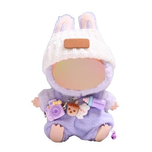 4 Stück Kleidung für Puppe, Puppenkleidung für 17cm Puppe Plüsch, 4 PCS Set Doll Clothes for 17cm Dolls Accessories, Niedlich Puppe Kleidung für Puppenzubehör(Keine Puppe) (Lila) von CKLHCFF