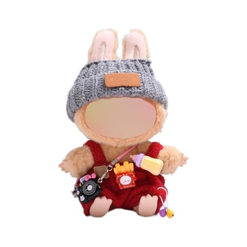 4 Stück Kleidung für Puppe, Puppenkleidung für 17cm Puppe Plüsch, 4 PCS Set Doll Clothes for 17cm Dolls Accessories, Niedlich Puppe Kleidung für Puppenzubehör(Keine Puppe) (Rot) von CKLHCFF