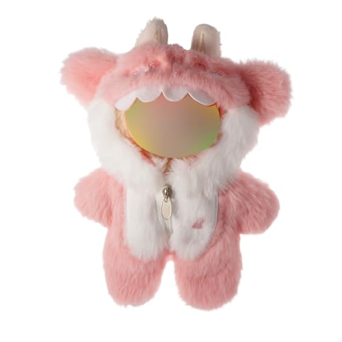 Kleidung für Puppe, Puppenkleidung für 17cm Puppe Plüsch, Doll Clothes for 17cm Dolls Accessories, Niedlich Cartoon Dinosaurier Hai Design Puppe Kleidung für Puppenzubehör(Keine Puppe) (Shark-Pink) von CKLHCFF