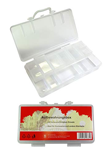 Aufbewahrungsbox 20 x 10 x 4cm mit herausnehmbaren Einsatz von CKM