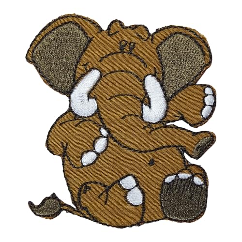 Aufnäher gestickt Patch Applikation zum Aufbügeln (Elefant) von CKM