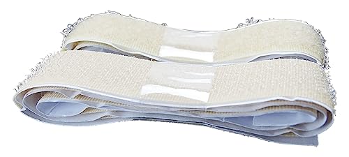 CKM Klettband selbstklebend 20mm x 50cm Haken- und Flauschband (Beige) von CKM