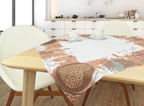 Tischdecke mit Sommermotiv vollflächiger Druck (Kaffee, 80 x 80cm) von CKM