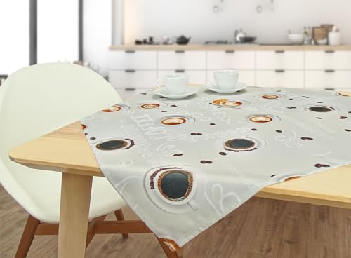 Tischdecke mit Sommermotiv vollflächiger Druck (80 x 80cm, Café) von CKM