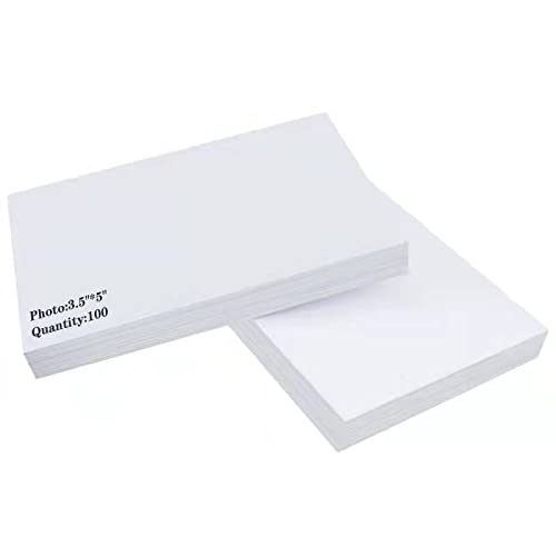 CANLENPK Glänzendes Fotopapier, Packung mit 100 Blatt Inkjet-, Laser-Fotopapier, hochwertiges hochglänzendes weißes Fotopapier, Fotodruckerpapier (8,9 x 12,7cm/3,5 x 5 Zoll) von CL CANLENPK