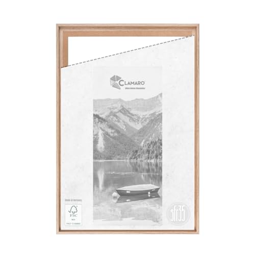 CLAMARO 'SFR35' Schattenfugenrahmen für 10x10 cm Keilrahmen | Eiche Hell | MDF-Holz Bilderrahmen für Keilrahmen Leinwände inkl. Aufhänger und Montagematerial CLAMARO 'SFR35' Schattenfugenrahmen für 10x10 cm Keilrahmen | Eiche Hell | MDF-Holz Bilderrahmen für Keilrahmen Leinwände inkl. Aufhänger und Montagematerial von CLAMARO