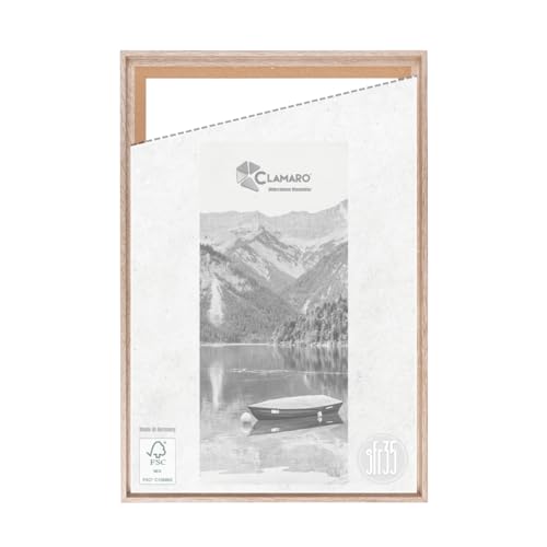 CLAMARO 'SFR35' Schattenfugenrahmen für 13x18 cm Keilrahmen | Eiche Sonoma | MDF-Holz Bilderrahmen für Keilrahmen Leinwände inkl. Aufhänger und Montagematerial CLAMARO 'SFR35' Schattenfugenrahmen für 13x18 cm Keilrahmen | Eiche Sonoma | MDF-Holz Bilderrahmen für Keilrahmen Leinwände inkl. Aufhänger und Montagematerial von CLAMARO