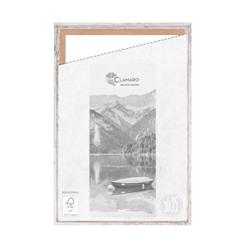 CLAMARO 'SFR35' Schattenfugenrahmen für 20x20 cm Keilrahmen | Eiche Vintage Weiss | MDF-Holz Bilderrahmen für Keilrahmen Leinwände inkl. Aufhänger und Montagematerial CLAMARO 'SFR35' Schattenfugenrahmen für 20x20 cm Keilrahmen | Eiche Vintage Weiss | MDF-Holz Bilderrahmen für Keilrahmen Leinwände inkl. Aufhänger und Montagematerial von CLAMARO