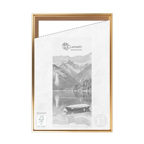 CLAMARO 'SFR35' Schattenfugenrahmen für 20x20 cm Keilrahmen | Gold | MDF-Holz Bilderrahmen für Keilrahmen Leinwände inkl. Aufhänger und Montagematerial CLAMARO 'SFR35' Schattenfugenrahmen für 20x20 cm Keilrahmen | Gold | MDF-Holz Bilderrahmen für Keilrahmen Leinwände inkl. Aufhänger und Montagematerial von CLAMARO
