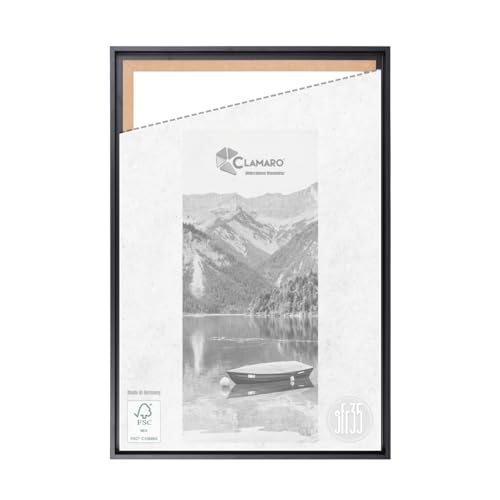 CLAMARO 'SFR35' Schattenfugenrahmen für 40x50 cm Keilrahmen | Schwarz Matt | MDF-Holz Bilderrahmen für Keilrahmen Leinwände inkl. Aufhänger und Montagematerial CLAMARO 'SFR35' Schattenfugenrahmen für 40x50 cm Keilrahmen | Schwarz Matt | MDF-Holz Bilderrahmen für Keilrahmen Leinwände inkl. Aufhänger und Montagematerial von CLAMARO